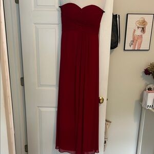 Camilla Strapless Red Gown